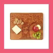 engagement gifts carved with love personalized serve board and pairs well with planning a wedding wine bag